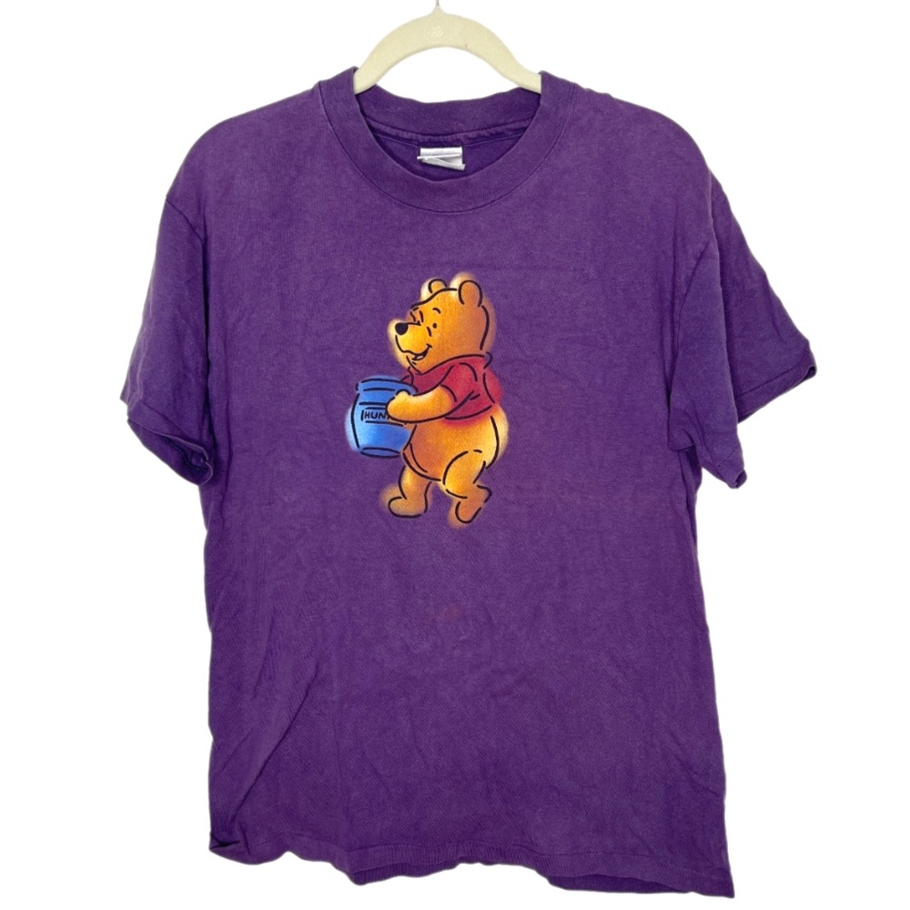 Vintage 90s Winnie the Pooh Disney Tee Shirt Medium Single Stitch Purple